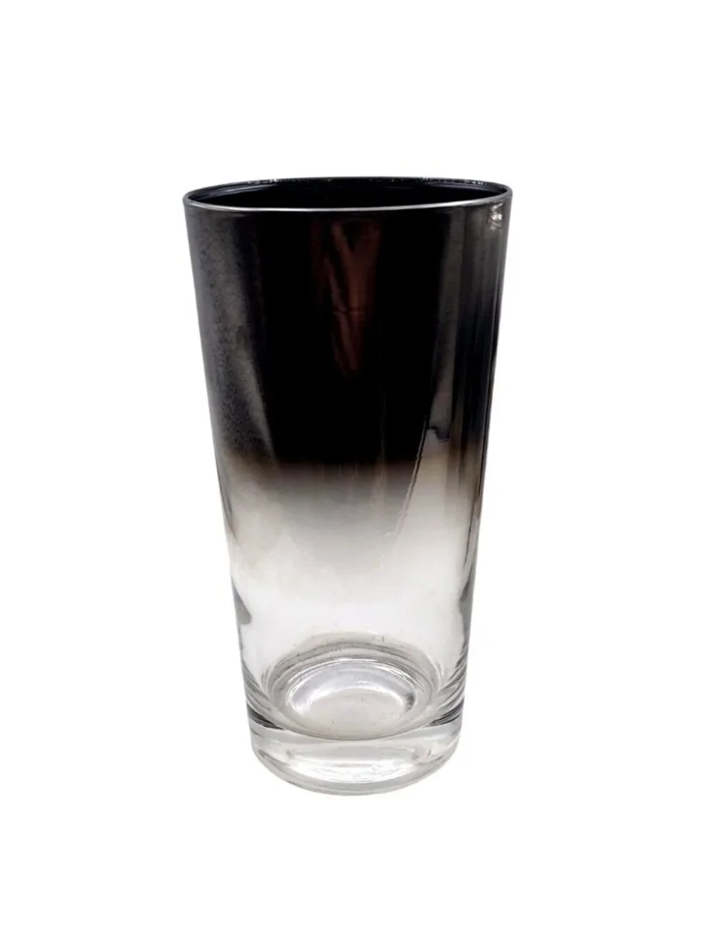 Highball Glass Tumbler Silver Mercury Fade Tom Collins Set Of 6 Vtg MCM Barware